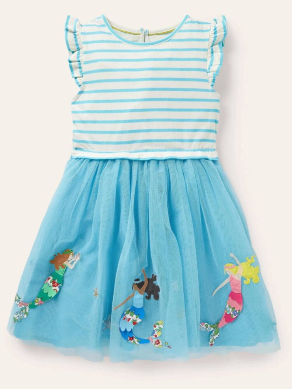 🧜‍♀️💙 Mini Boden Mermaid Tulle Dress – Size 4/5 – Sea Splash 💙🧜‍♀️